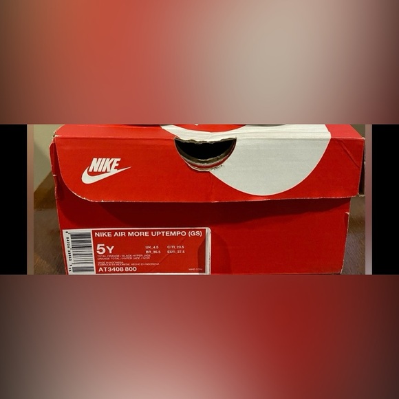 Nike Air More Uptempo 'What The 90s' Orange Sneakers GS Size 5Y - Picture 7 of 7